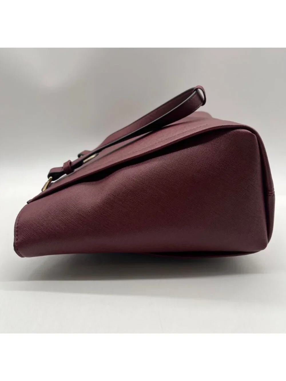 Vera New York Burgundy Saffiano Faux Leather Tote Bag